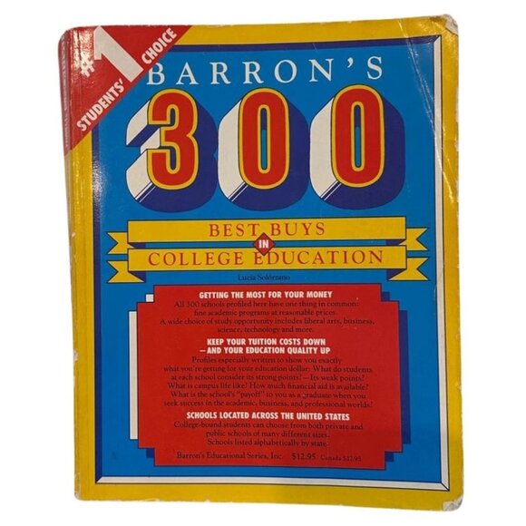 Barron's 300 Best Buys in College Education - Vintage Guide by Lucia Solórzano - Picture 1 of 2